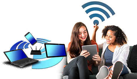 Aqua Mobile home internet service illustration